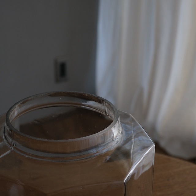 アンティーク　八角形ガラス保存容器　７０年以上前の物 アンティークガラス保存瓶 八角型 | すべての商品 | R-select