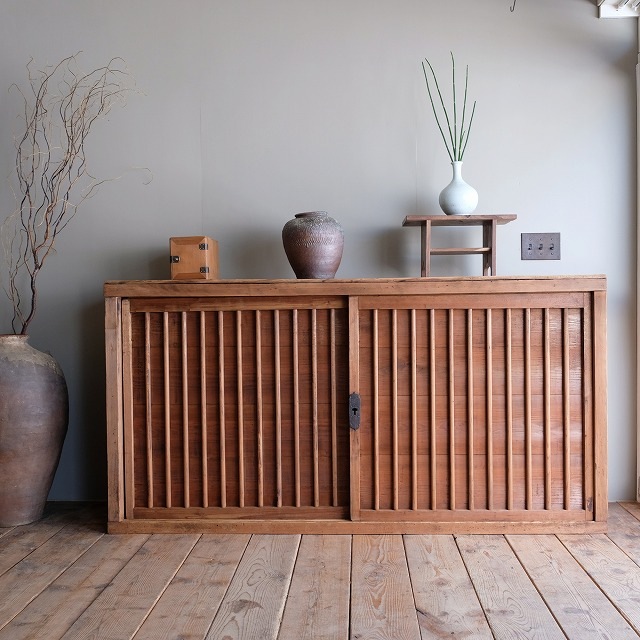 収納棚 縦桟板戸 | 古家具,棚類 | R-select