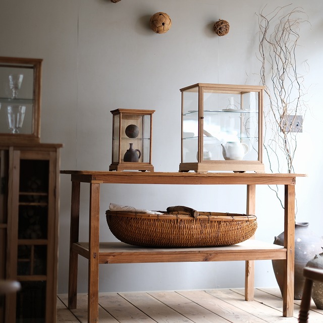 木枠のガラスケース 卓上｜古家具,ガラスケース・ショーケース｜古家具