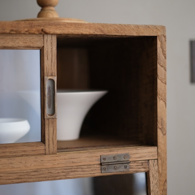 ◎感謝価格◎古材,レトロガラス戸,古金具『パタパタ扉キャビネット』未