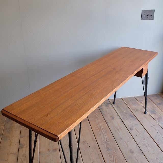 長テーブル 鉄脚｜古家具,机・テーブル｜古家具・アンティーク家具 R