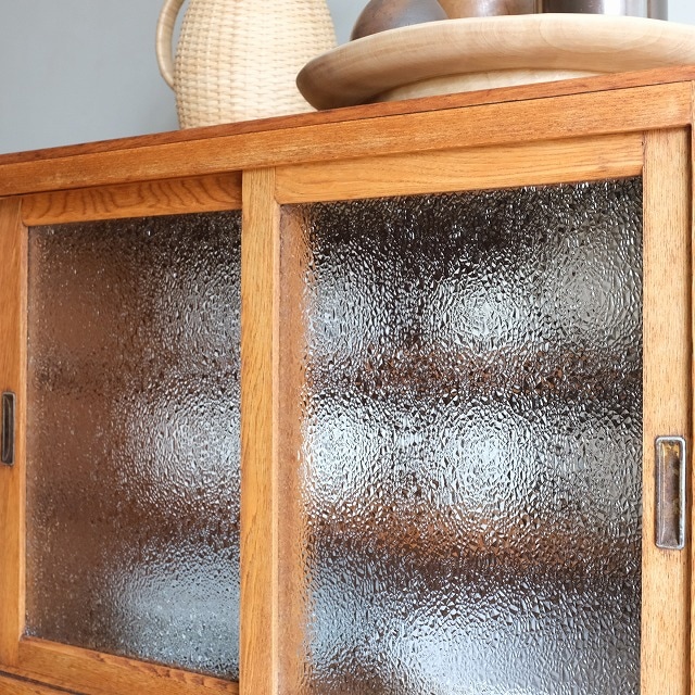 ローキャビネット ダイヤガラス | 古家具,棚類 | R-select