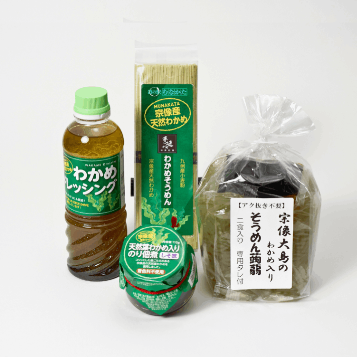 宗像産天然わかめシリーズAセット（わかめドレッシング／のり佃煮