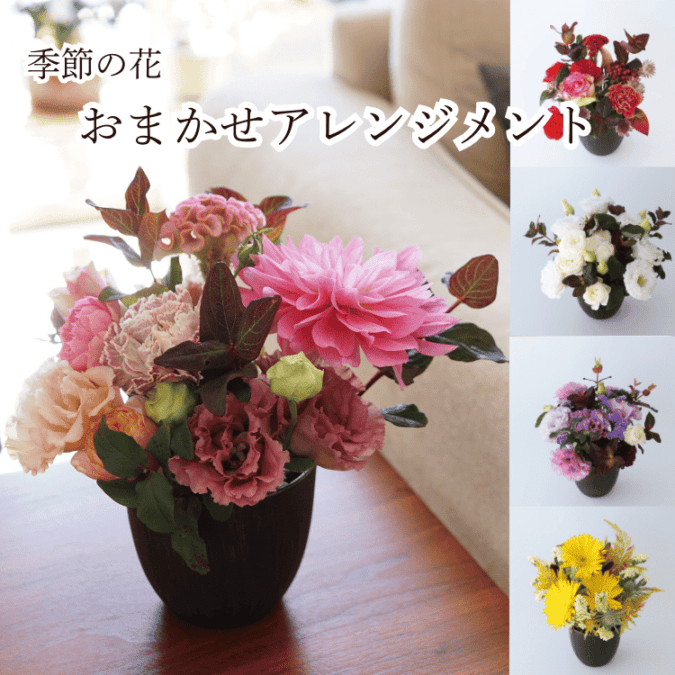 - 予約画面 -　おまかせアレンジメント　生花　事前予約制 季節の花 おまかせアレンジメント (生花)（3000円／5000円） | 3,000円