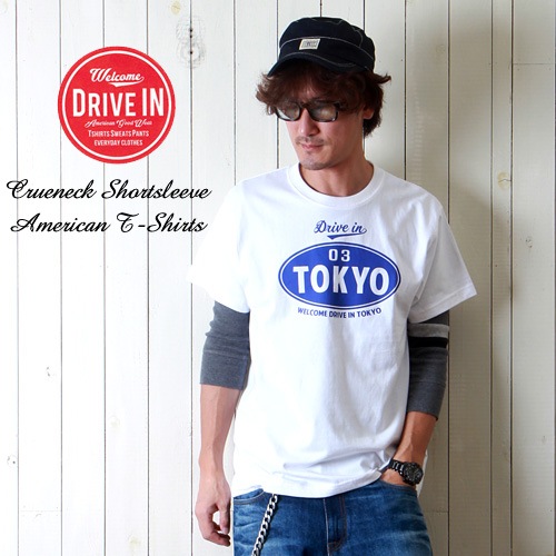 Drive In Tokyo クルーネック アメカジプリントｔシャツ メンズ アメカジ T Shirt ブギースタイル