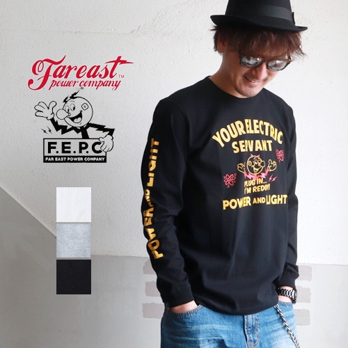 ロンｔ F E P C アメカジ フロント 袖プリント ロングtシャツ Fepc0005 メンズ アメカジ T Shirt ブギースタイル