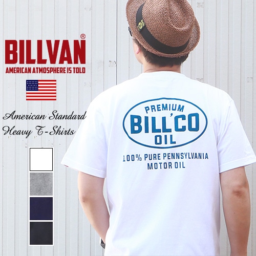 BILLVAN ビルバン オイル ワークスBILLCO バックプリントTシャツ 