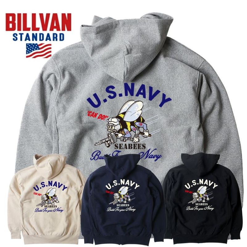 ��SALE�ۡ���ʪ���ꥢ��󥹡�BILLVAN �ߥ꥿�꡼ SEABEES U.S NAVY ΢���ӥإӡ��������å� ZIP�ѡ����� �ӥ�Х� ���ᥫ��