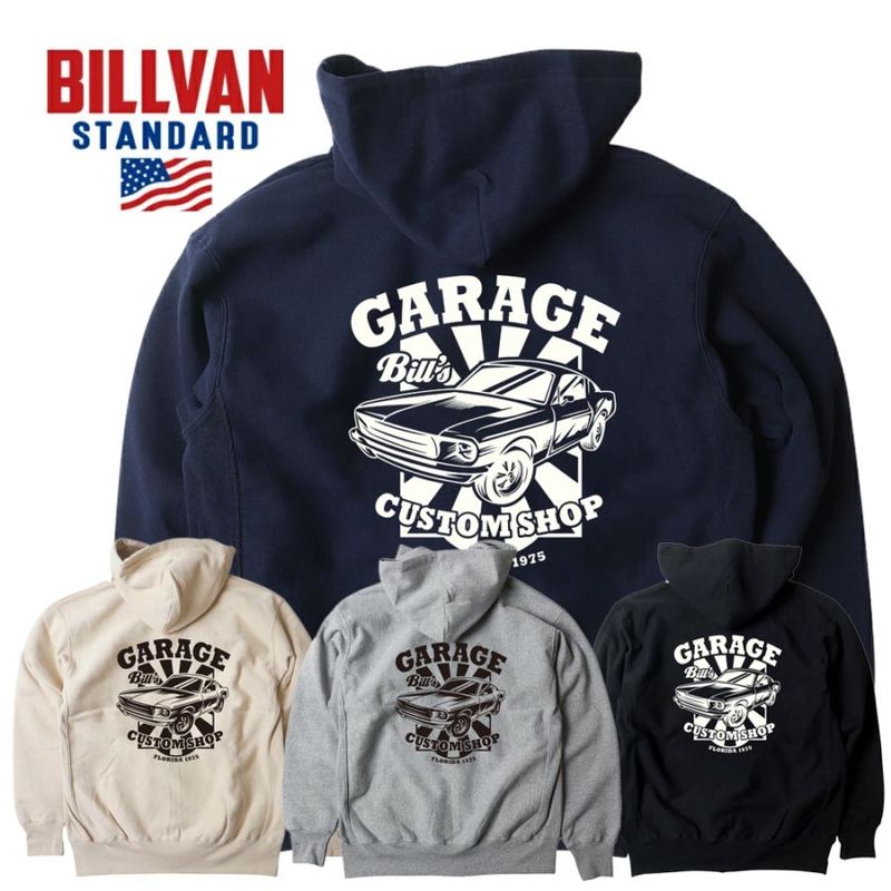 ��SALE�ۡ���ʪ���ꥢ��󥹡�BILLVAN Bill's GARAGE CUSTOM SHOP ΢���ӥإӡ��������å� ZIP�ѡ����� �ӥ�Х� ���ᥫ��