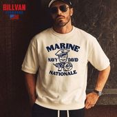 BILLVAN 60's MARINE �ե����ƥ꡼ ΢�ѥ��� Ⱦµ�������å� T����� ��� ���ᥫ��