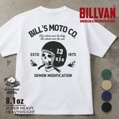 BILLVAN Ķ�إӡ����������� BILL��S MOTO ������إ��å� ���åȥ� ȾµT����� ���ᥫ��