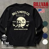 BILLVAN Ķ�إӡ����������� BILL��S MOTO ������إ��å� USA���åȥ� ����T����� ���ᥫ��