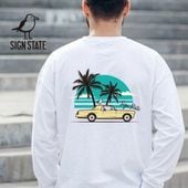 SIGN STATE Sunset Drive �Хå��ץ��� ĹµT����� ����T �����󥹥ơ��� ���ᥫ�� ������ ���