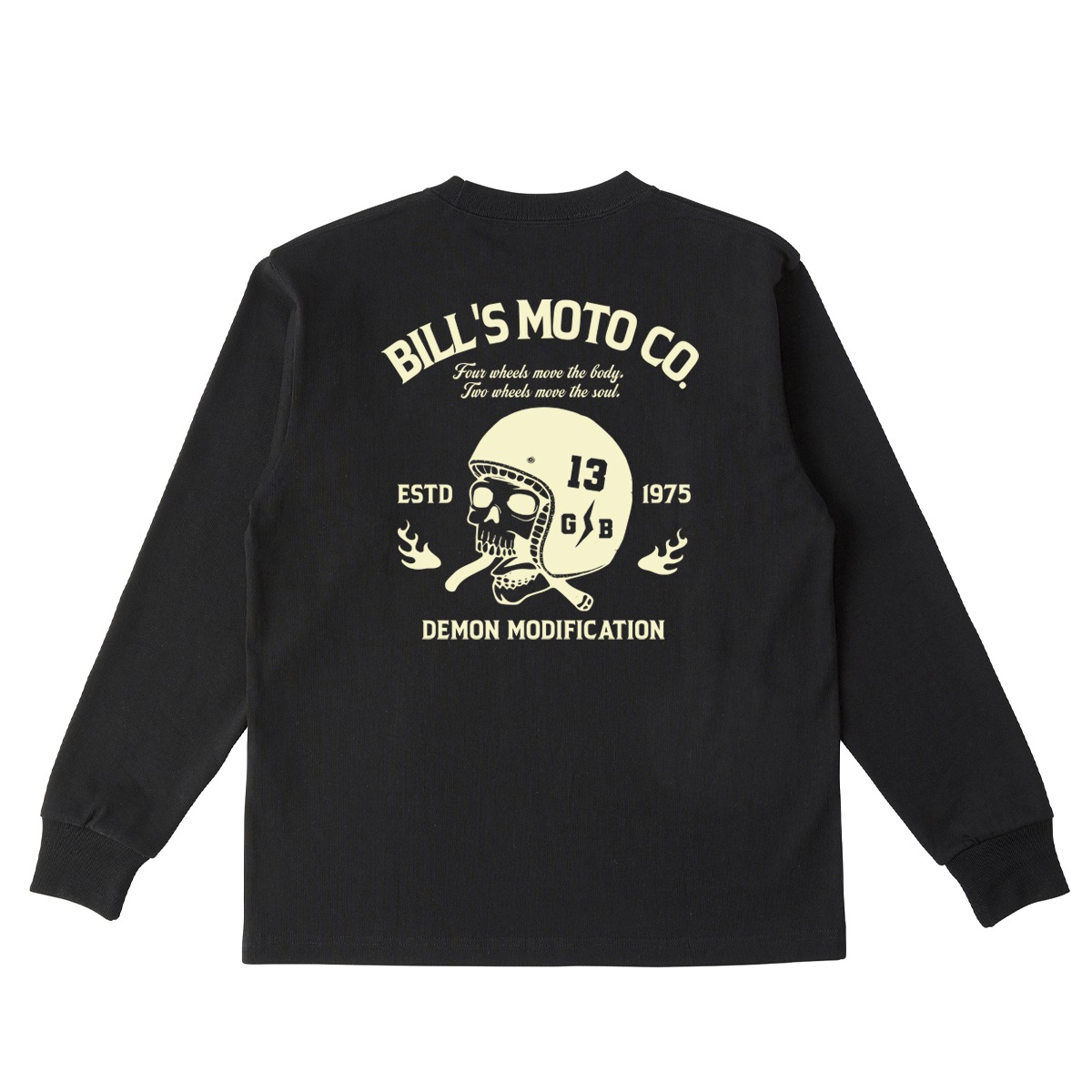BILLVAN Ķ�إӡ����������� BILL��S MOTO ������إ��å� USA���åȥ� ����T����� ���ᥫ��