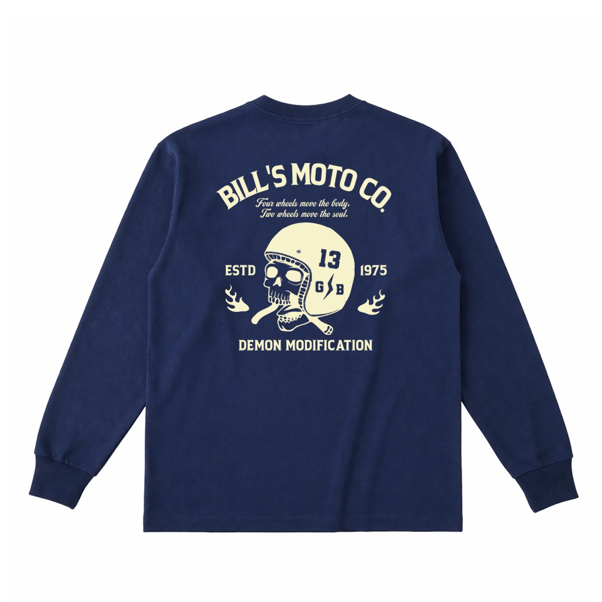 BILLVAN Ķ�إӡ����������� BILL��S MOTO ������إ��å� USA���åȥ� ����T����� ���ᥫ��