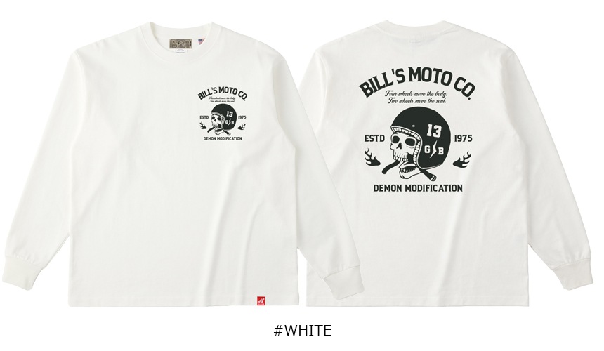 BILLVAN Ķ�إӡ����������� BILL��S MOTO ������إ��å� USA���åȥ� ����T����� ���ᥫ��