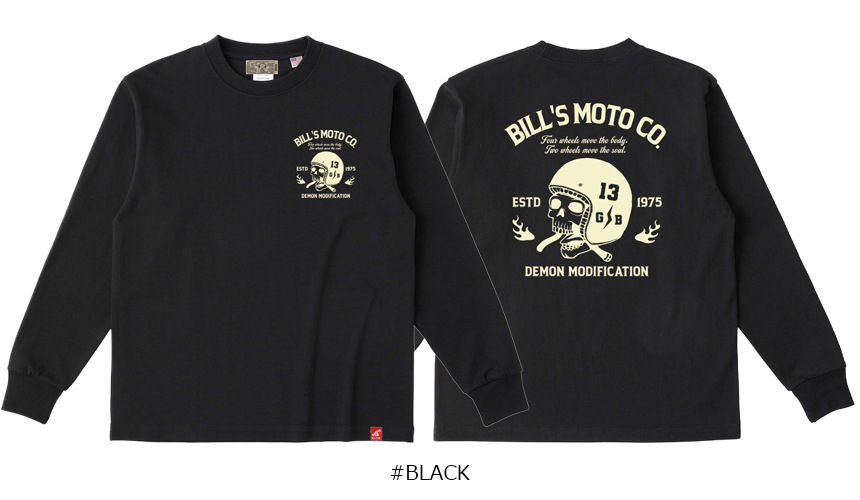 BILLVAN Ķ�إӡ����������� BILL��S MOTO ������إ��å� USA���åȥ� ����T����� ���ᥫ��