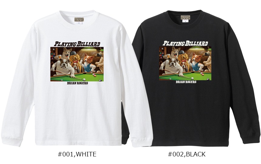 BILLVAN ����������� PLAYING BILLIARD DOG ����T����� �ӥ�Х� ����T ���ᥫ��