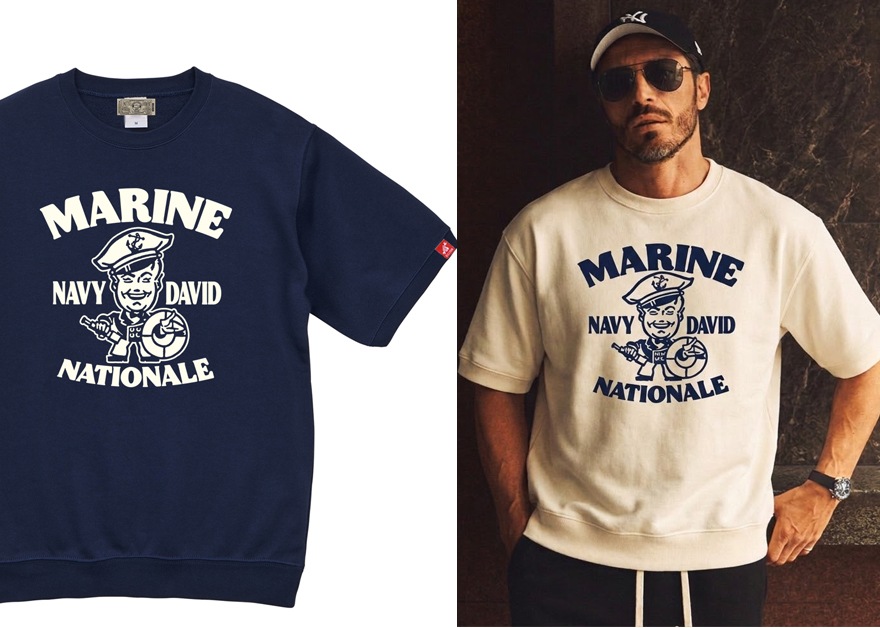 BILLVAN 60's MARINE �ե����ƥ꡼ ΢�ѥ��� Ⱦµ�������å� T����� ��� ���ᥫ��