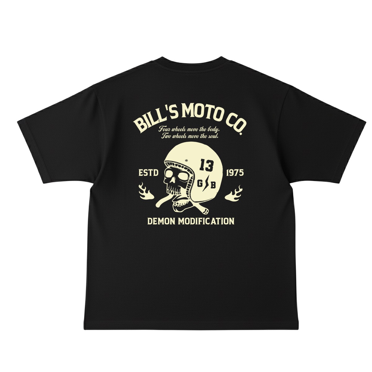BILLVAN Ķ�إӡ����������� BILL��S MOTO ������إ��å� ���åȥ� ȾµT����� ���ᥫ��