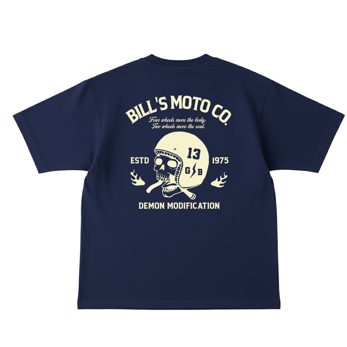 BILLVAN Ķ�إӡ����������� BILL��S MOTO ������إ��å� ���åȥ� ȾµT����� ���ᥫ��