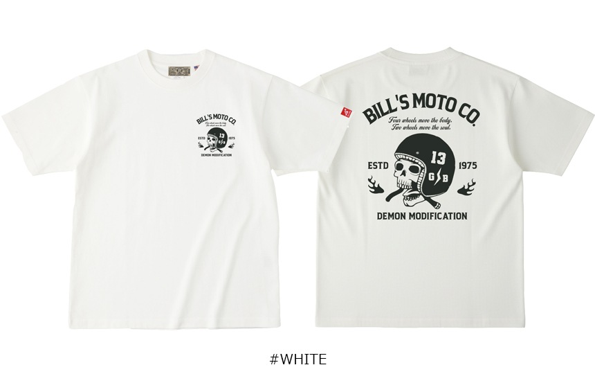BILLVAN Ķ�إӡ����������� BILL��S MOTO ������إ��å� ���åȥ� ȾµT����� ���ᥫ��