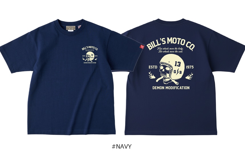 BILLVAN Ķ�إӡ����������� BILL��S MOTO ������إ��å� ���åȥ� ȾµT����� ���ᥫ��