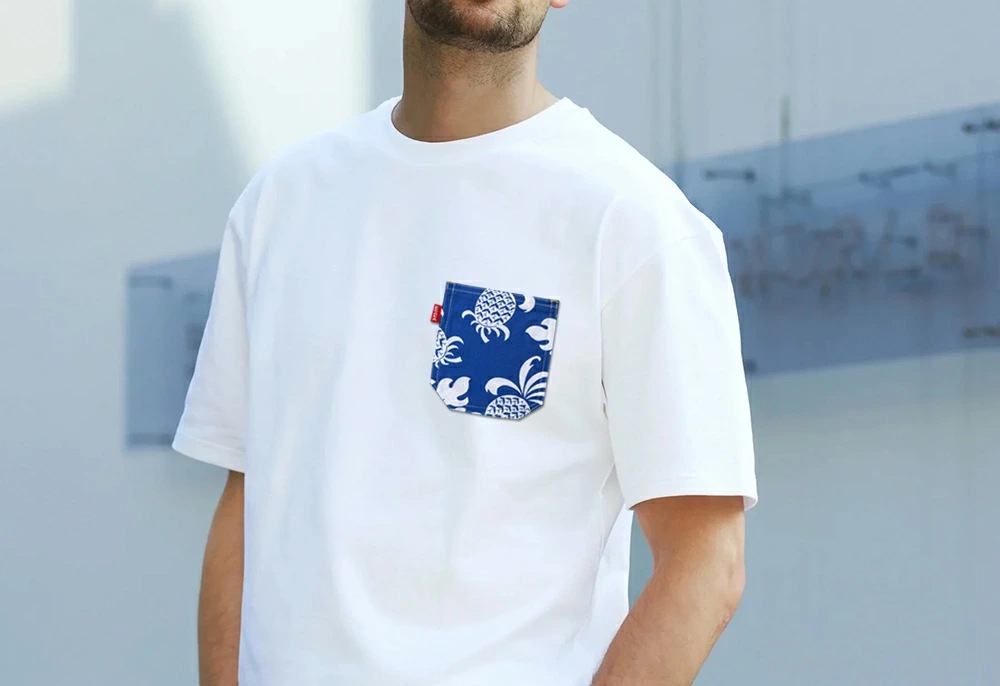 ���䥸����  �����϶��ݥ��å�BLUE�ѥ��ʥåץ����� T����� ���ᥫ�� �ϥ磻