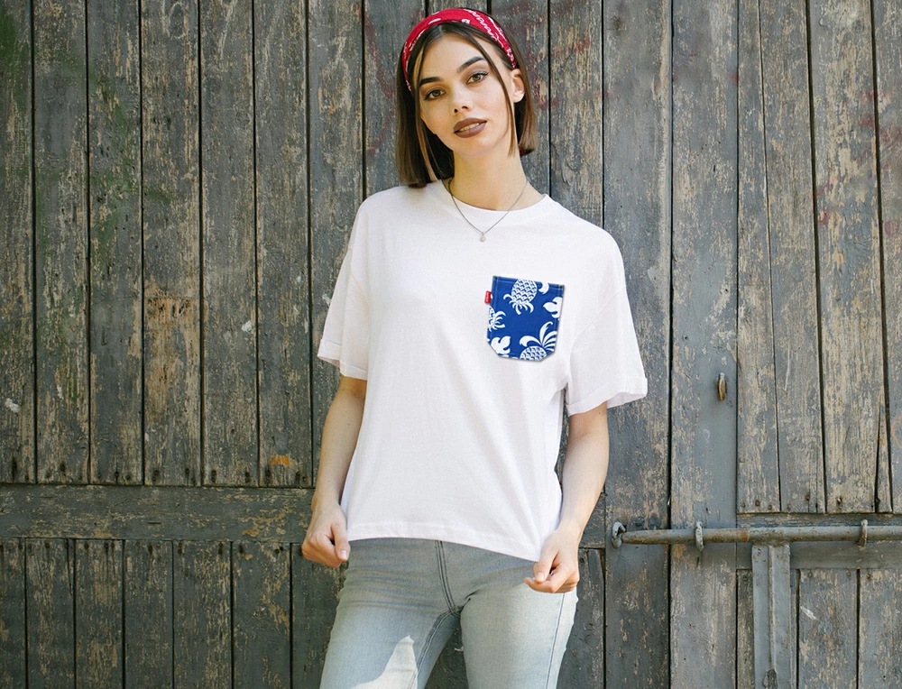 ���䥸����  �����϶��ݥ��å�BLUE�ѥ��ʥåץ����� T����� ���ᥫ�� �ϥ磻