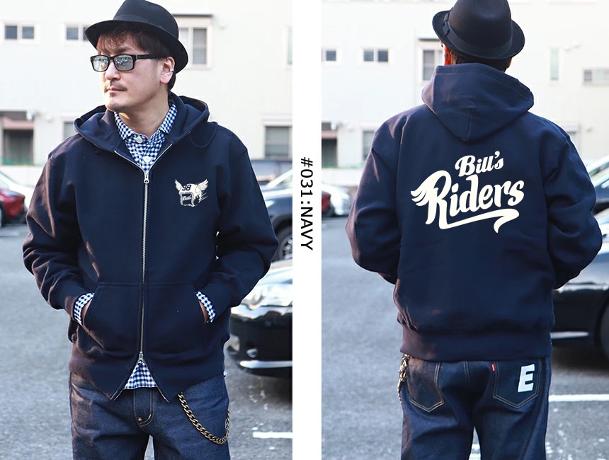 BILLVAN Bill's Riders �Х��������ץ��� ΢���ӥإӡ��������å� ZIP�ѡ����� �ӥ�Х� ���ᥫ��