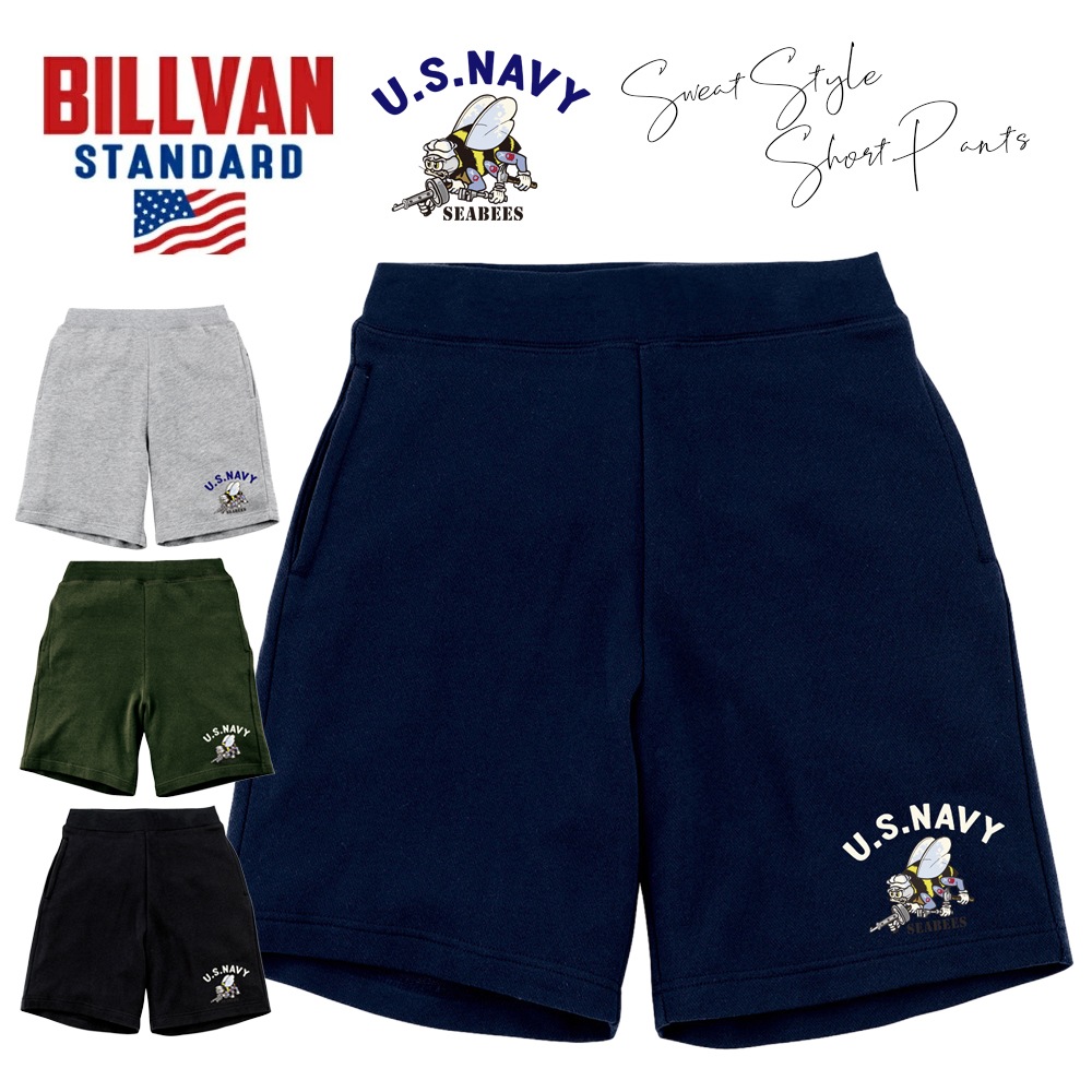 BILLVAN ӥХ ߥ꥿꡼ SEABEES U.S NAVY ץ ΢ѥ åȡ硼ȥѥ ᥫ