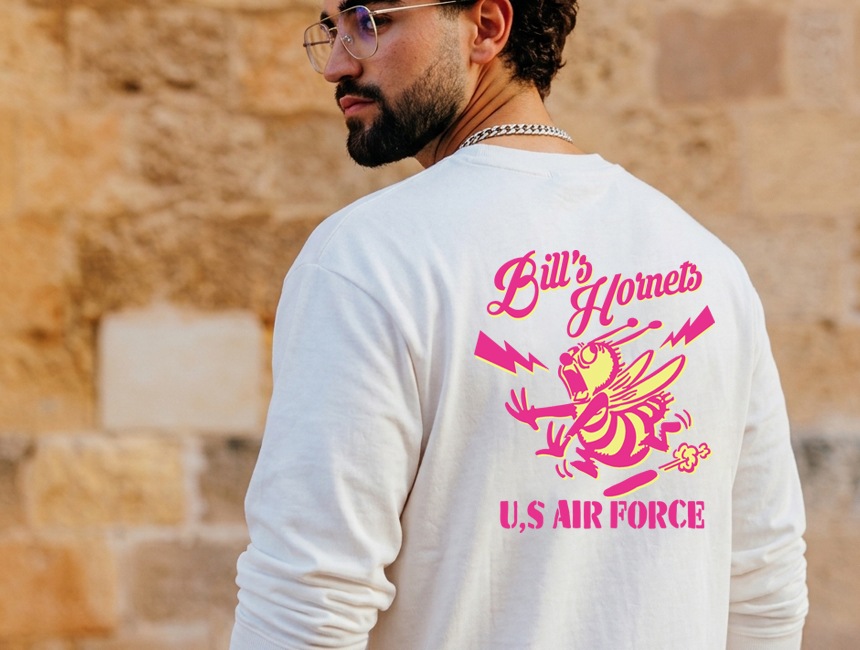BILLVAN �ߥ꥿�꡼ Bill��s Hornets U.S.A.F ����T����� Ĺµ  ����T ���ᥫ��