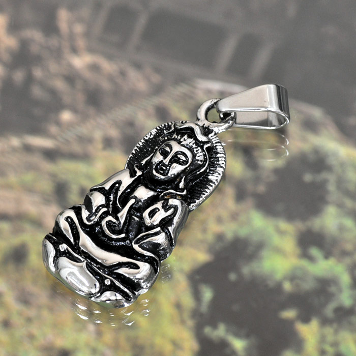 ペンダントトップ サージカルステンレス 釈迦モチーフのペンダント