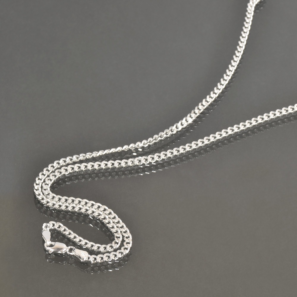 ネックレス チェーン シルバー925 2面カット喜平チェーン 幅3.1mm 長さ