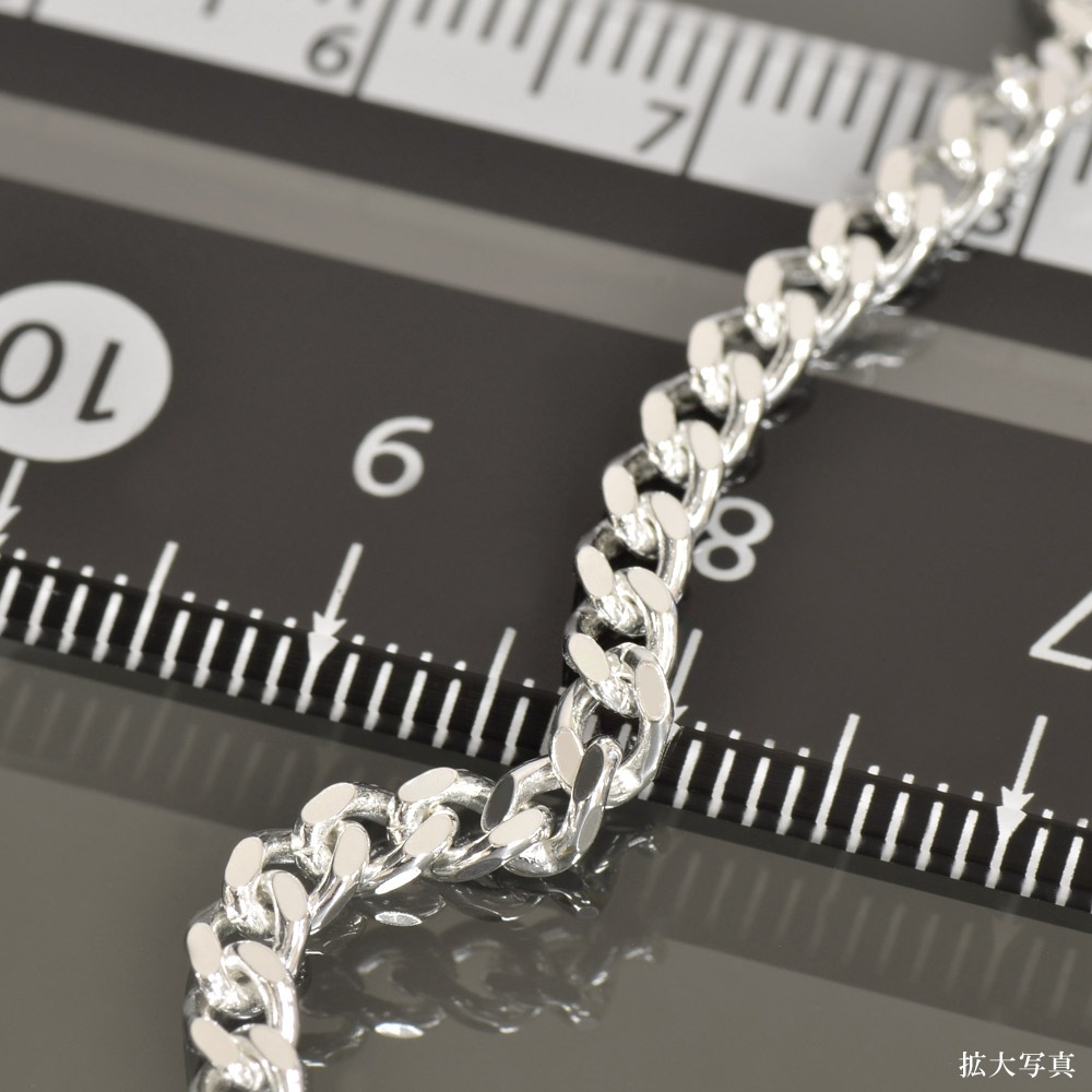 ネックレス チェーン シルバー925 2面カット喜平チェーン 幅3.1mm 長さ