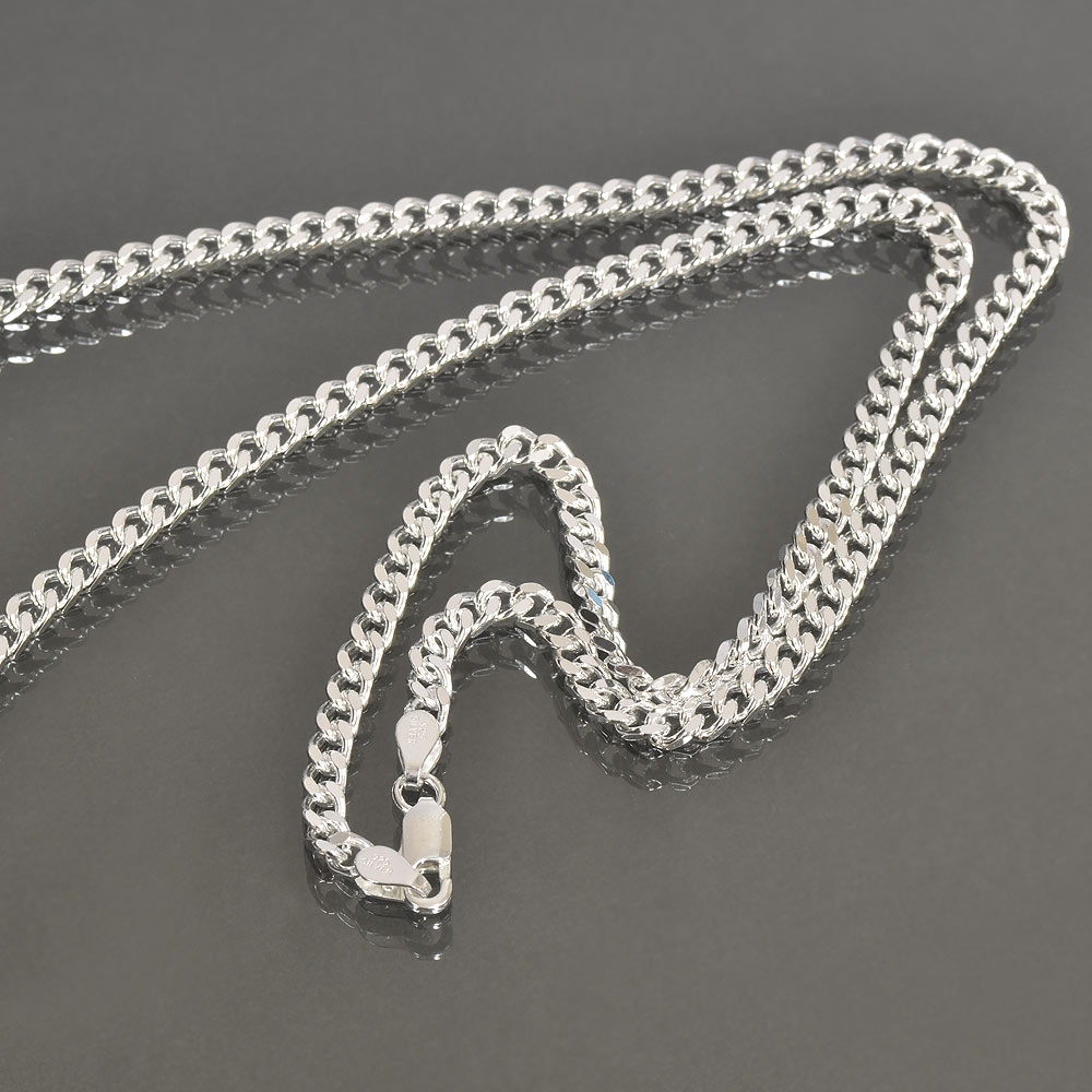 ネックレス チェーン シルバー925 2面カット喜平チェーン 幅3.7mm 長さ