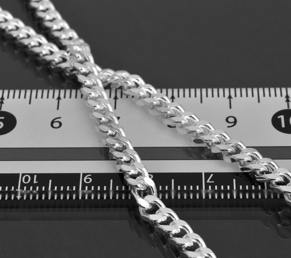 シルバー925 2面カット喜平チェーン　80㎝ ネックレス チェーン シルバー925 2面カット喜平チェーン 幅3.7mm 長さ