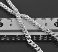 ネックレス チェーン シルバー925 2面カット喜平チェーン 幅3.7mm 長さ