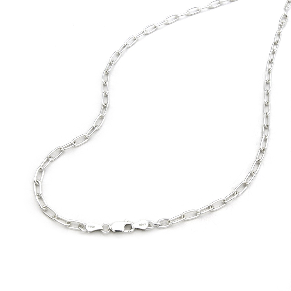 ネックレス チェーン シルバー925 ロング小豆チェーン 幅4.0mm 長さ