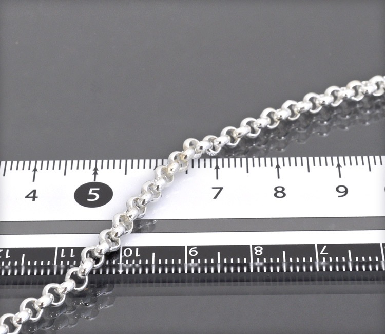 ネックレス チェーン シルバー925 ロールチェーン 幅3.5mm 長さ45cm 