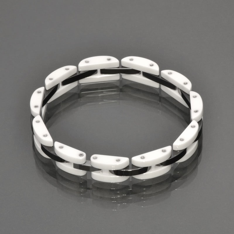 ブレスレット セラミック シンプルなデザインブレスレット 白 ホワイト