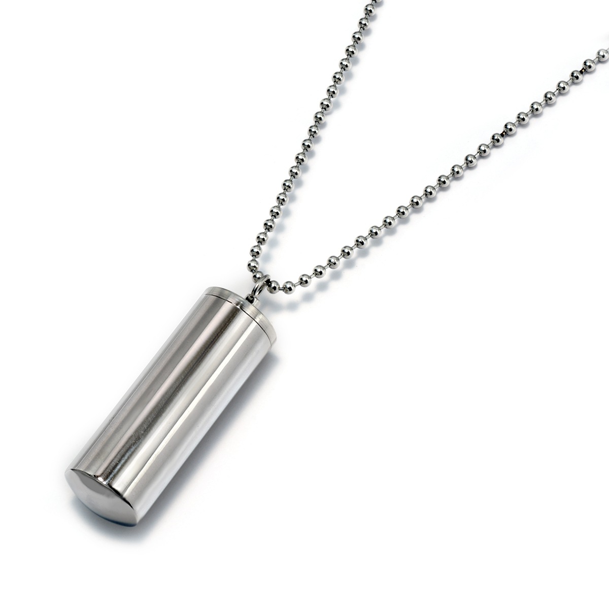 ペンダントトップ サージカルステンレス シンプルな筒型のネジ式