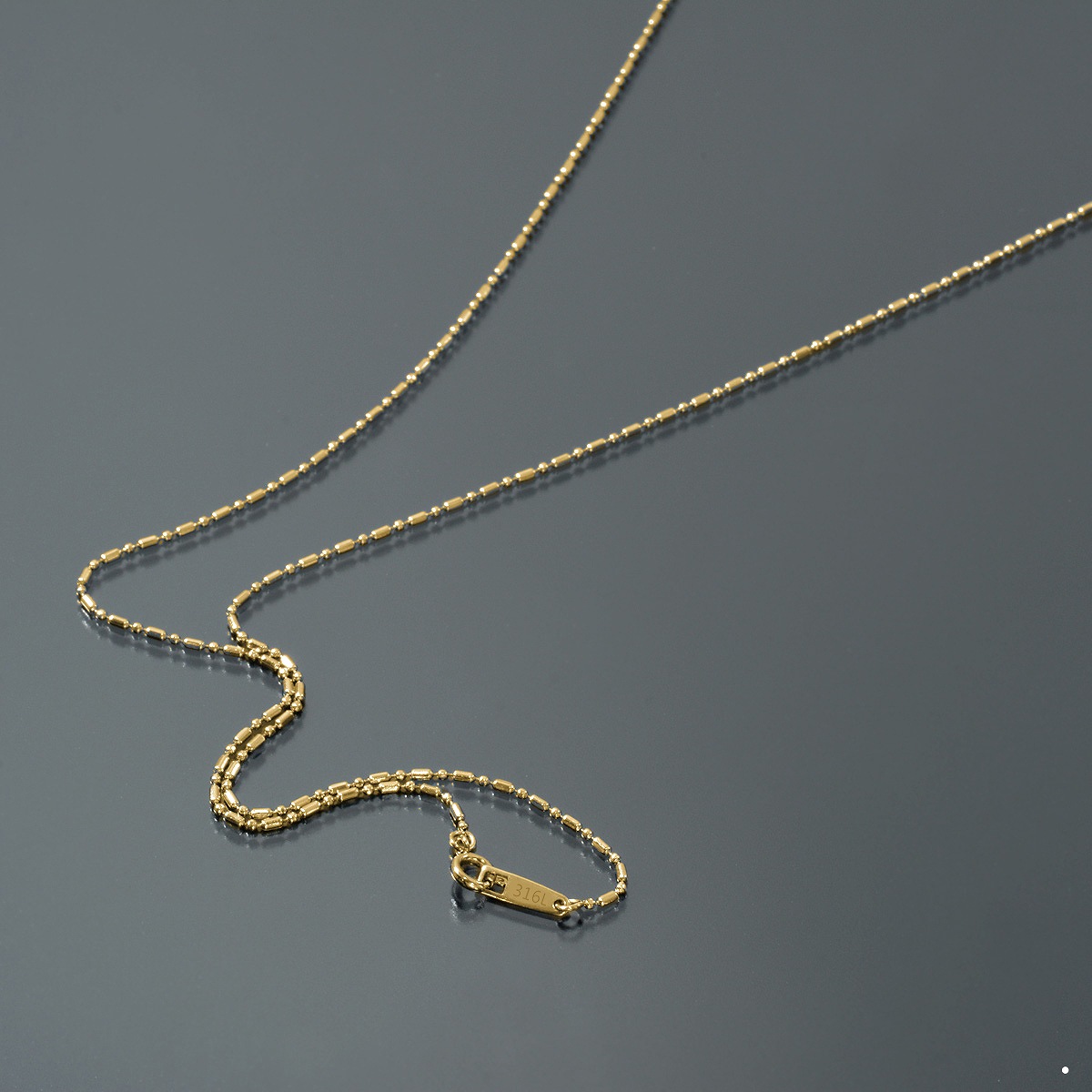 �ͥå��쥹 �������� ���������륹�ƥ�쥹 316L �⿧ ���å��ѷ��ܡ���BR�������� ��1.2mm Ĺ��55cm�ú� ���ƥ�쥹 ���������꡼ ��ǥ����� ���