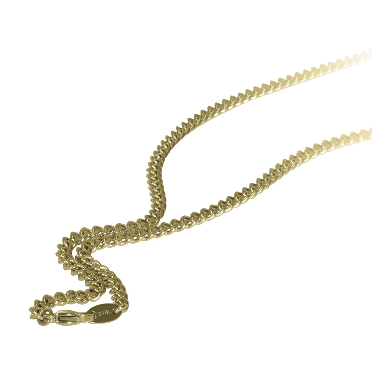 �ͥå��쥹 �������� ���������륹�ƥ�쥹 316L �⿧ 2�̥��åȴ�ʿ�������� ��4.4mm Ĺ��55cm�ú� ���ƥ�쥹 ���������꡼ ��ǥ����� ���