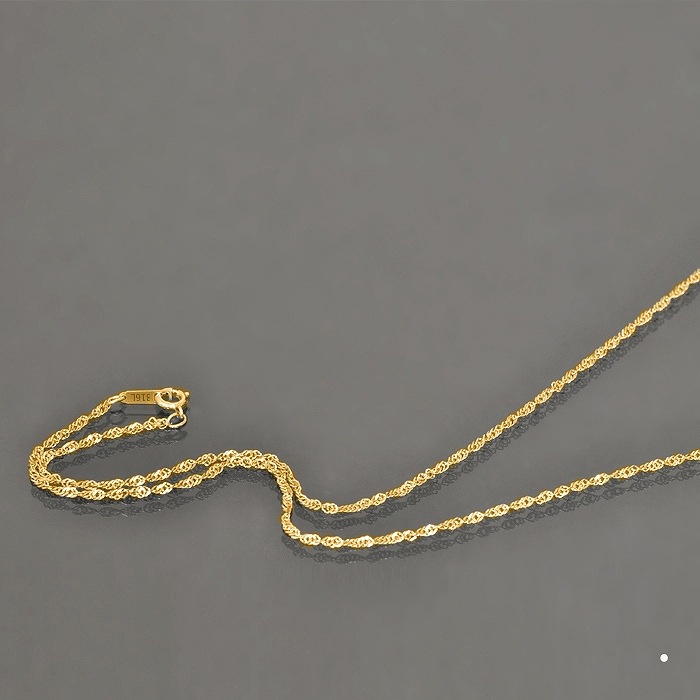 �ͥå��쥹 �������� ���������륹�ƥ�쥹 316L �⿧ ������塼�������� ��1.8mm Ĺ��45cm�ú� ���ƥ�쥹 ���������꡼ ��ǥ����� ���