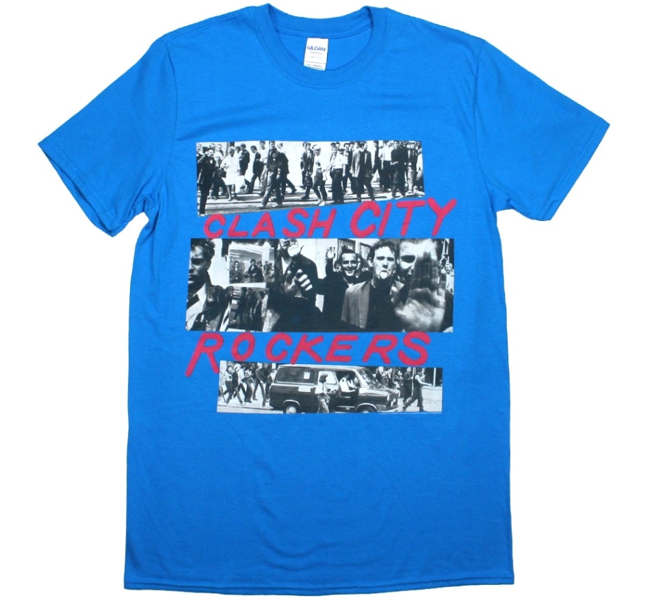The Clash / Clash City Rockers Tee (Blue) | Music,C,The Clash