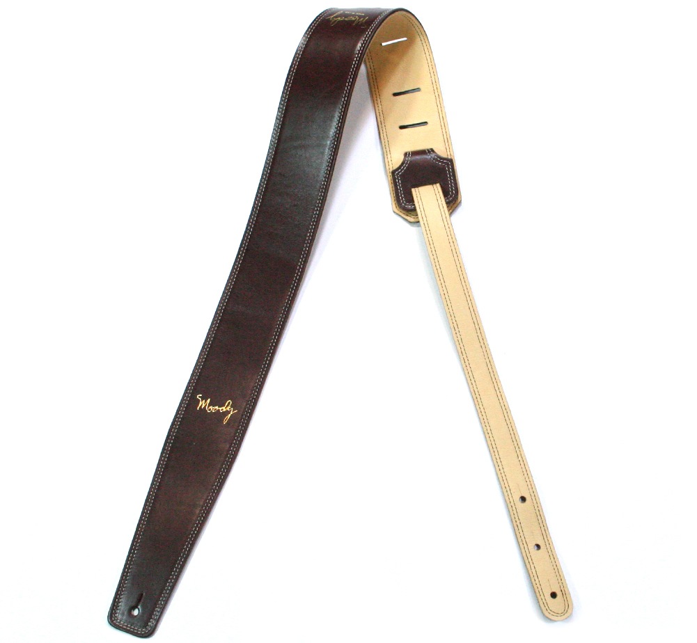 Moody Leather] Leather Backed Guitar Strap [Standard / 2.5