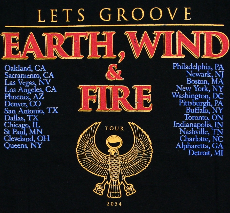 EARTH WIND & FIRE ライブTシャツ Earth Wind & Fire バンドTシャツ アース・ウィンド・アンド