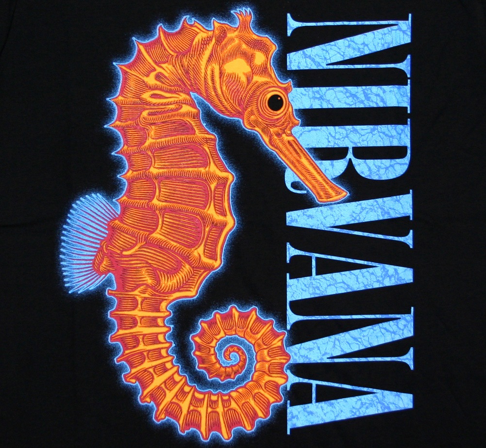 Nirvana / Seahorse Tee 2 (Black) | Music,N,NIRVANA | Rudy & Co.