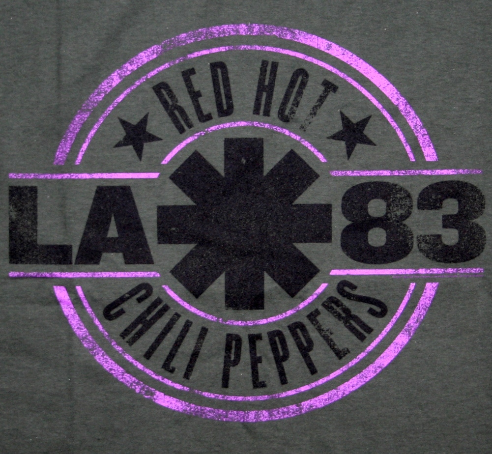 Red Hot Chili Peppers / LA 83 Tee 3 (Charcoal Grey) | Music,R,Red